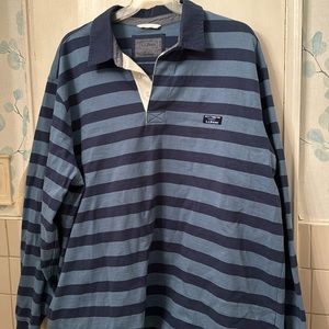 L.L. Bean Blue Striped long sleeve button down shirt XXL Excellent condition